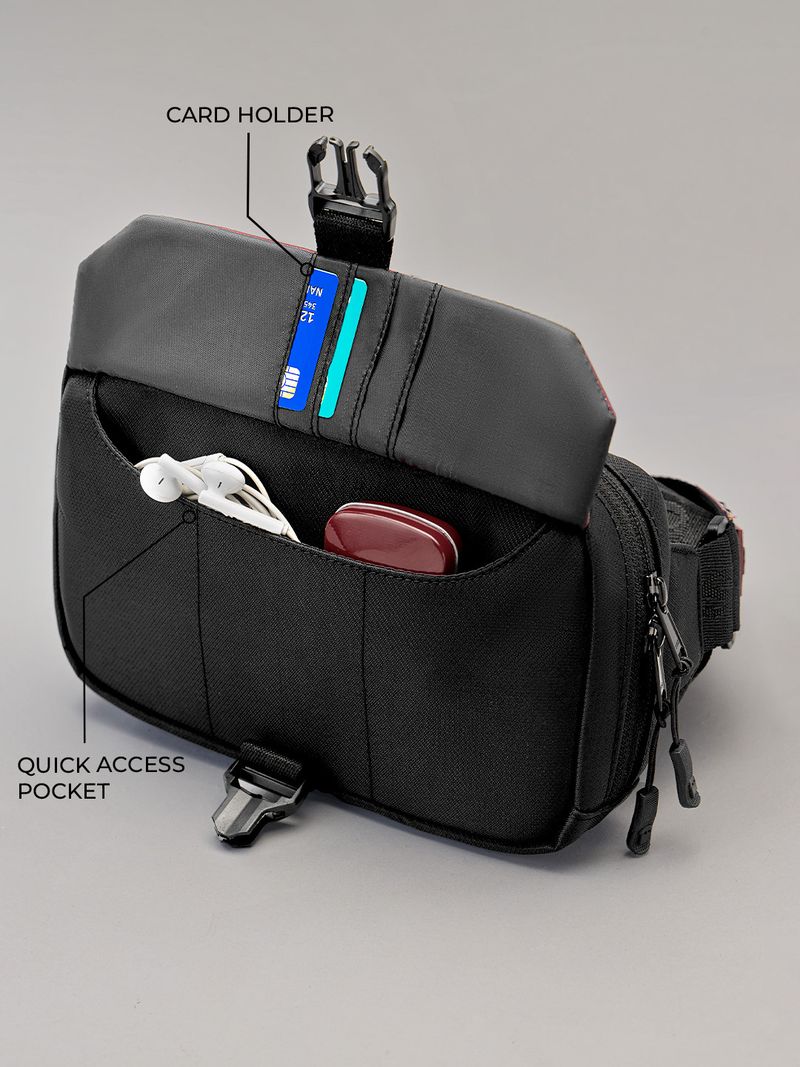 The Souled Store Waist Bag Maroon - Image 6