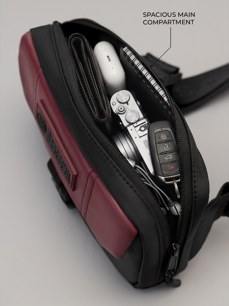 The Souled Store Waist Bag Maroon - Image 5