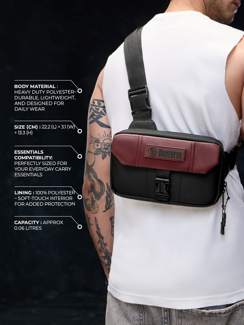 The Souled Store Waist Bag Maroon - Image 3