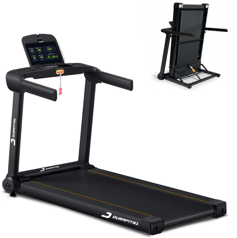 durafit racer 5hp bldc peak 16km speed hydraulic foldable home use treadmill max weight 120 kg