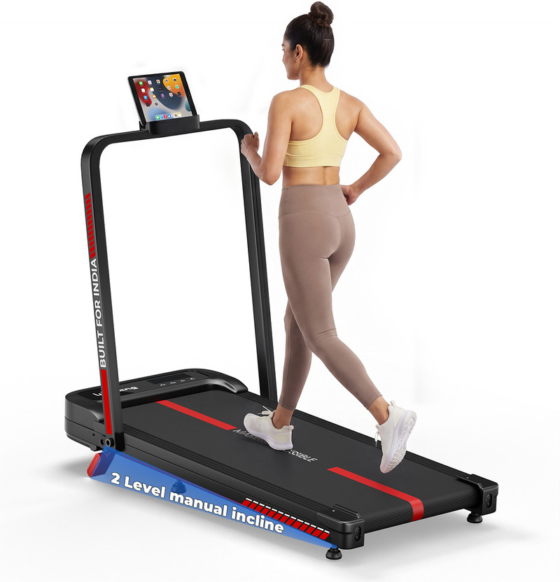 Lifelong 4 HP Motorized Treadmill for Home | 2 level Manual Incline | For Home workout Treadmill (Max Weight:100 kg) - Buy Lifelong 4 HP Mot
