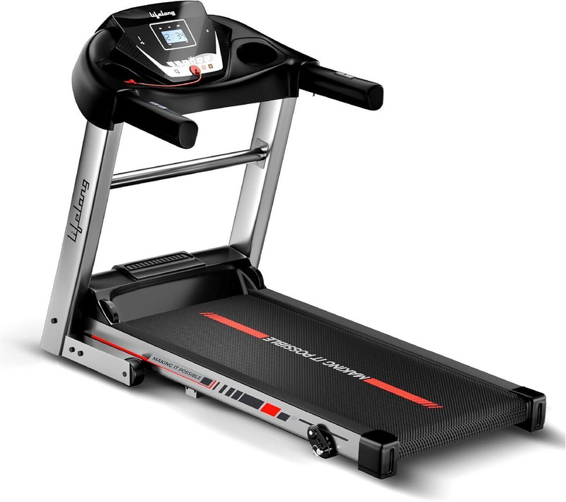 Lifelong Fit Pro 4.5 HP Running Machine For Home & Gym with Hydraulic Foldable Motorized Treadmill (Max Weight:110 kg)