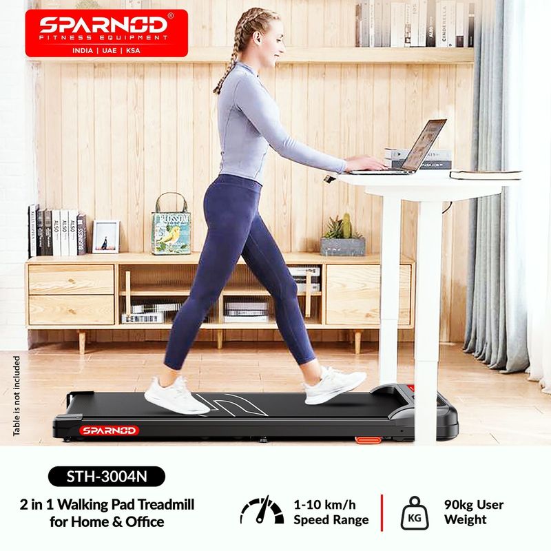 Sparnod Fitness STH-3004N 2 in 1 Walking Pad Treadmill - Image 4
