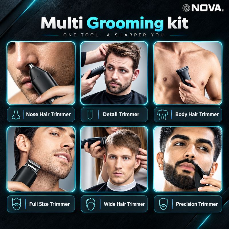NOVA NG 1157 Waterproof Trimmer 180 min Runtime - Image 4