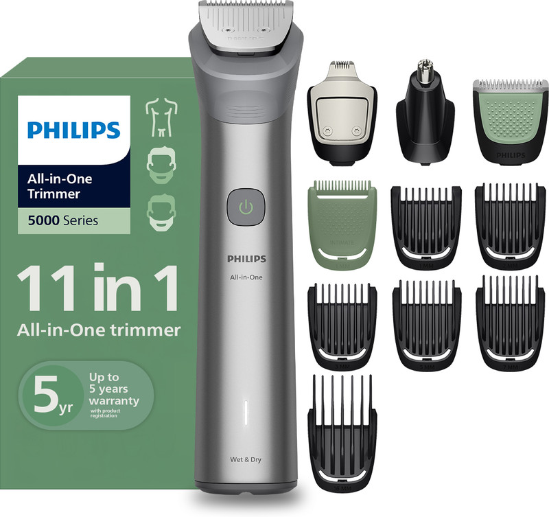 PHILIPS MG5932/15 Fully Waterproof Trimmer 120 min  Runtime 7 Length Settings (Grey)