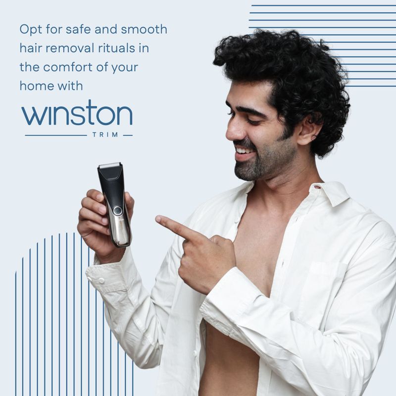 Winston Nut Groomer 2.0 Ultimate Body IPx7 waterproof design Fully Waterproof Body Groomer 120 min Runtime 5 Length Settings (Black) - Image 3