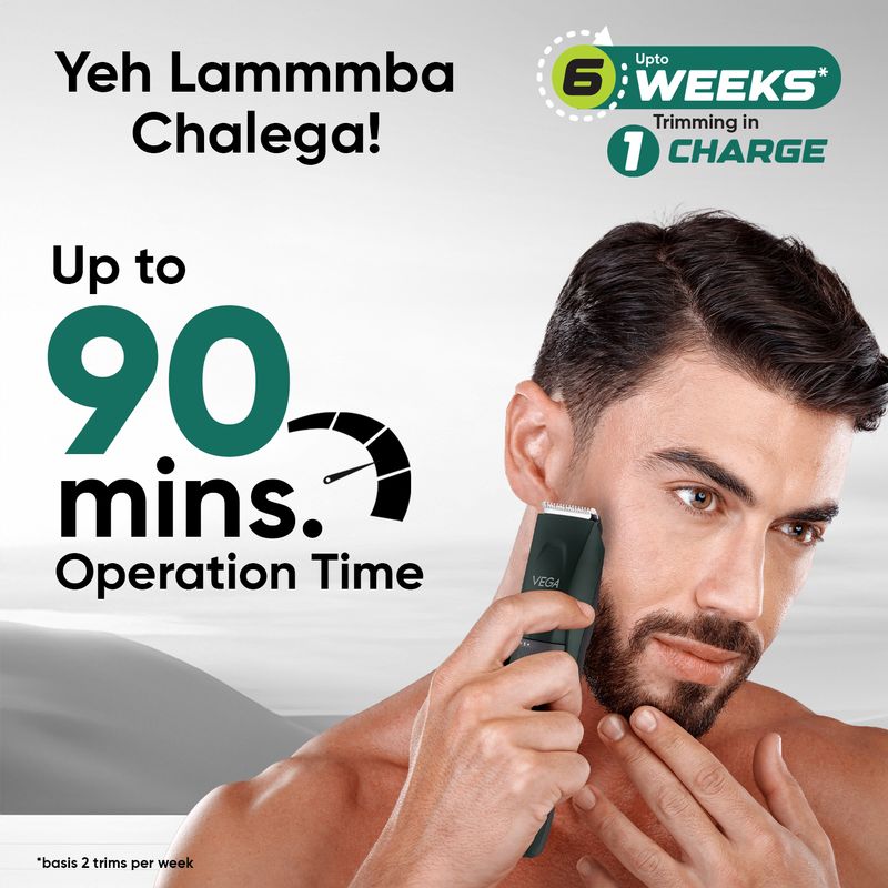 VEGA Turbolite Beard Trimmer 90 min Runtime 40 Lengths - Image 3