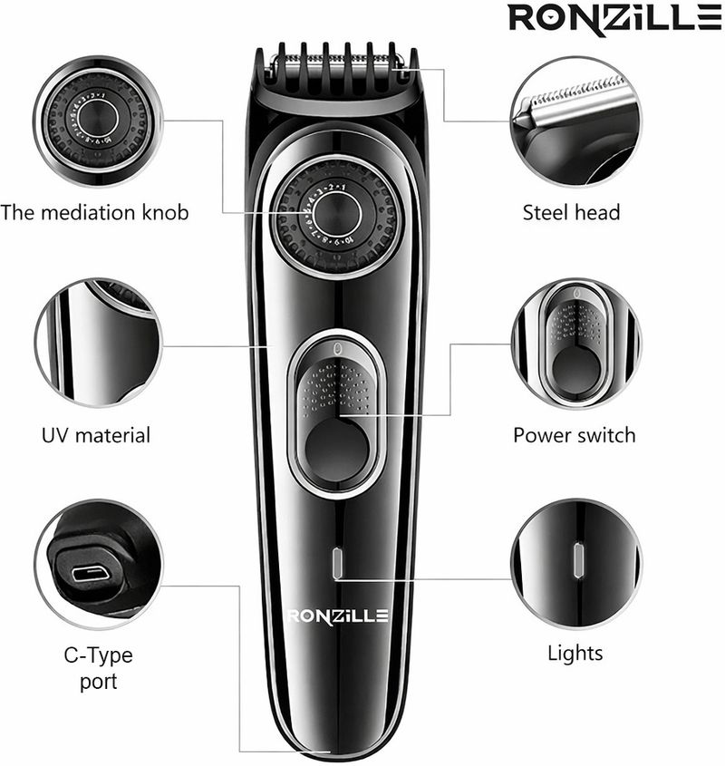 RONZILLE RT-602 10 Gear Wireless Hair Trimmer - Image 3