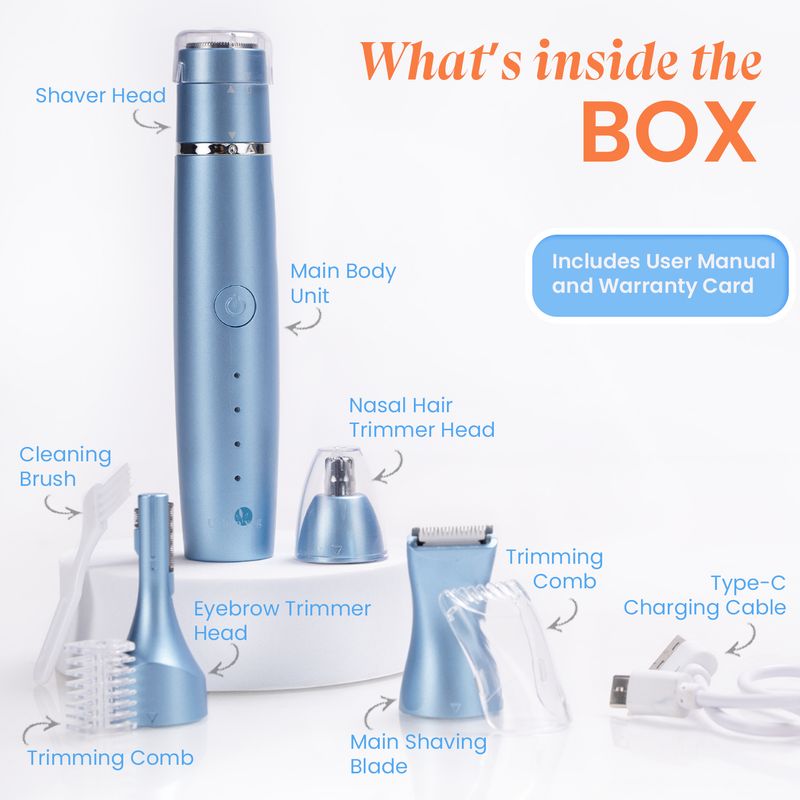 URBANYOG 7-in-1 Women Trimmer for Face, Body & Bikini - Image 4