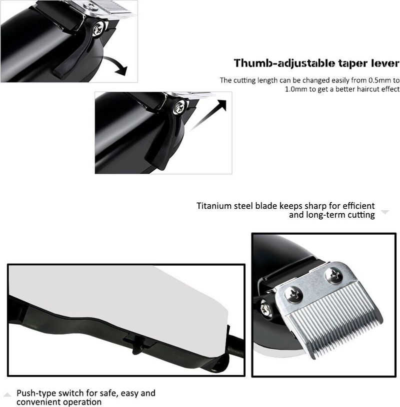WDC Men Titanium Wired Hair Clip - Image 3