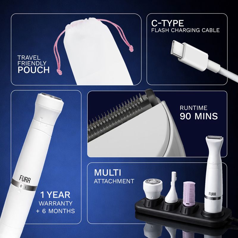 FURR By Pee Safe Trimmer For Women Multipurpose & Rechargeable - Image 6
