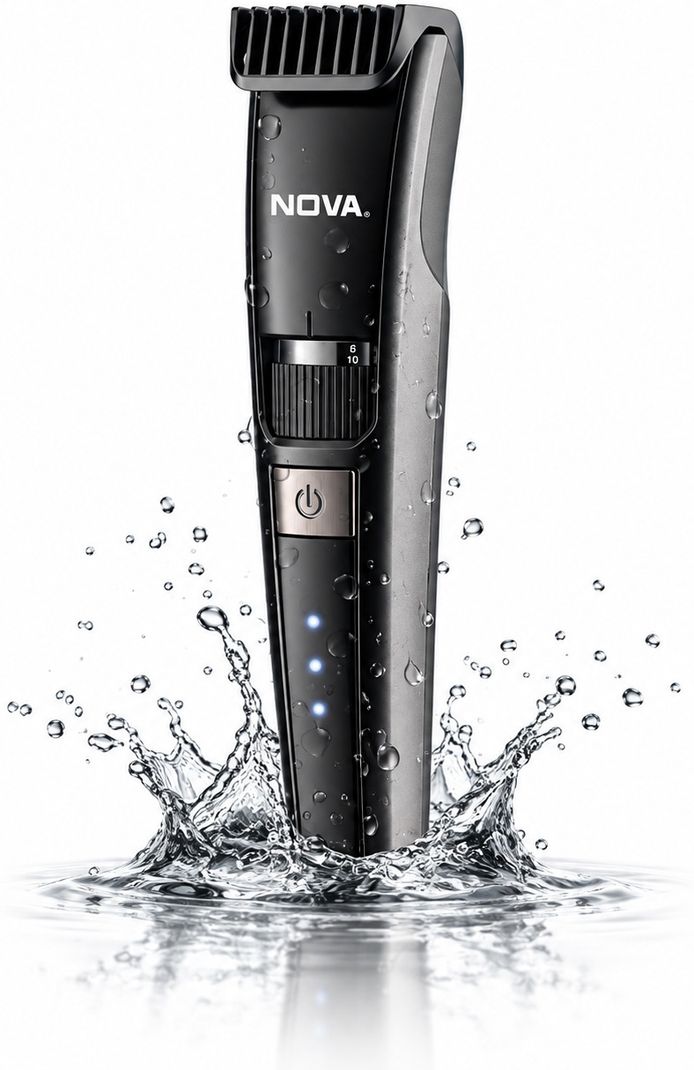 NOVA NHT 1058 Fully Waterproof Trimmer, 200 Min Runtime, Grey - Image 2