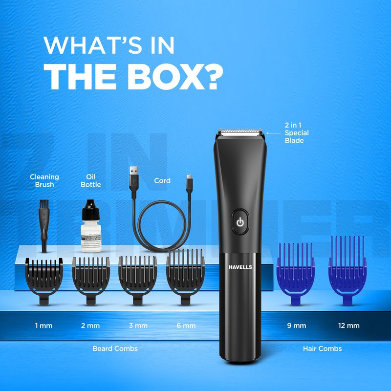Havells BT4001 Beard & Hair Trimmer, Black - Image 4