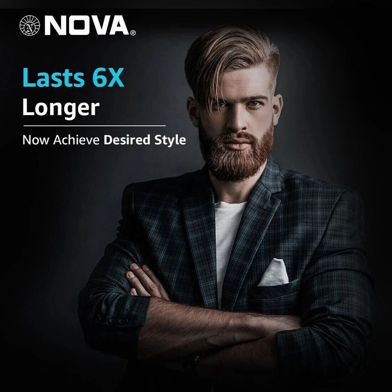 NOVA NG 1145 Beard Trimmer 60 min Black Blue - Image 5