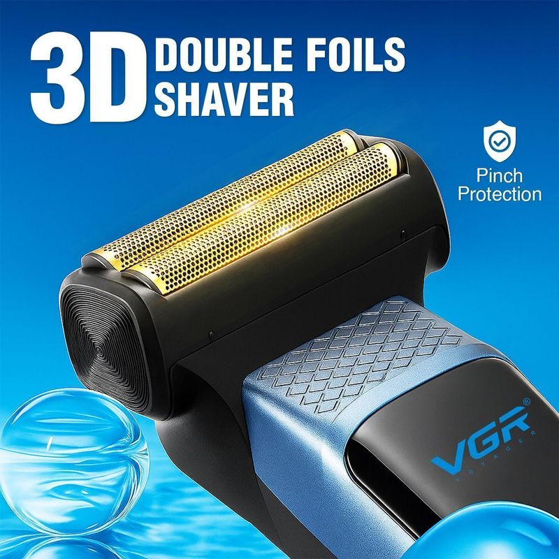 VGR VL-366 Multipurpose 3-in-1 Grooming Kit: Beard Trimmer, Shaver & Nose Trimmer રનàªàª¾àªàª®: 90 min Trimmer ફà«àª° પà«àª°à«àª·à« પà«àª°à«àª·à« પà«àª°à«àª·à« (વાદળà«) - Image 5