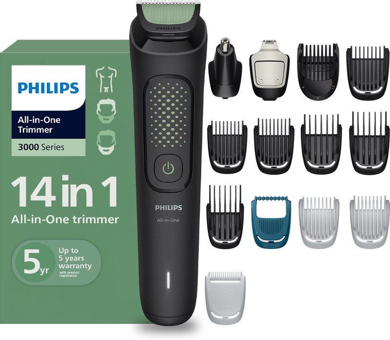 PHILIPS MG3951/30 Fully Waterproof Trimmer 90 min  Runtime 14 Length Settings Black