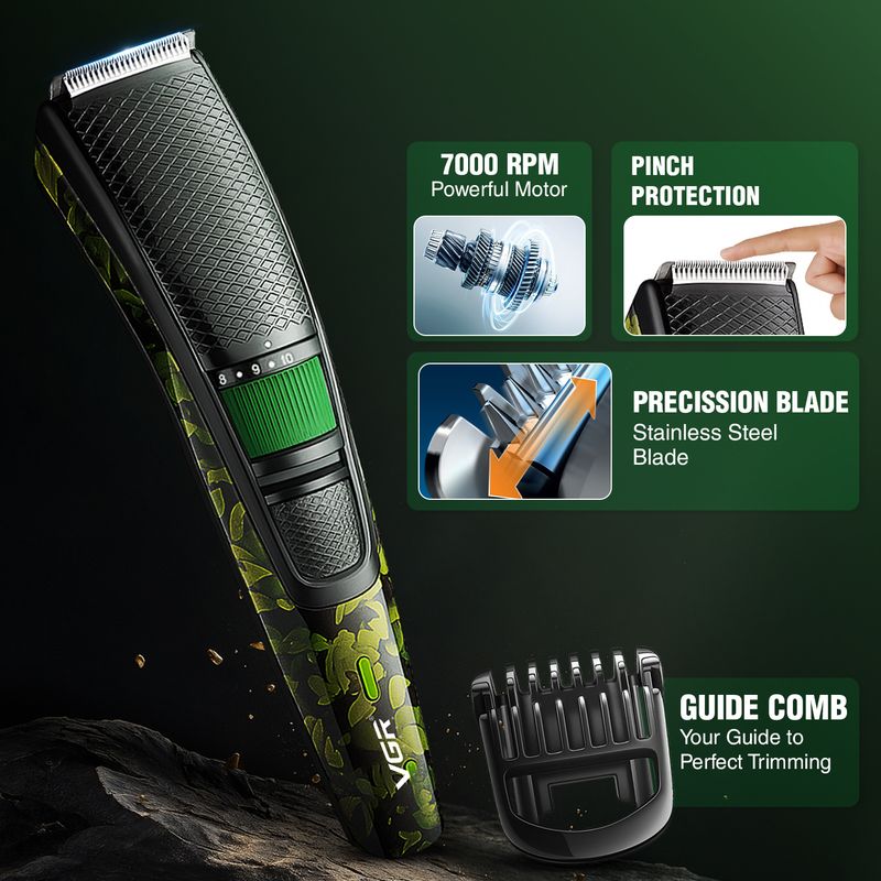 VGR V-053 Camouflage Rechargeable Hair Clipper - Image 3