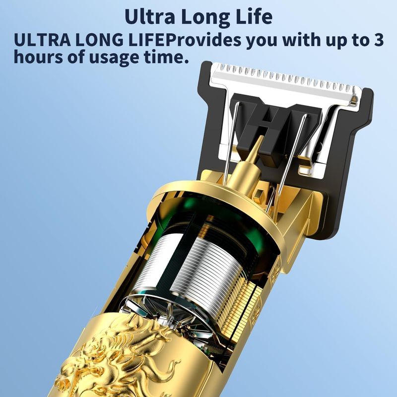 VELVIA T9 Vintage Professional Hair Trimmer, Gold - Image 5