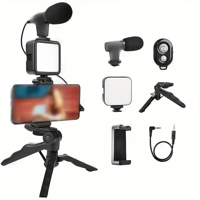 Rosario AY-49 Vlogging Camera Kit with Mic and Tripod - Image 3