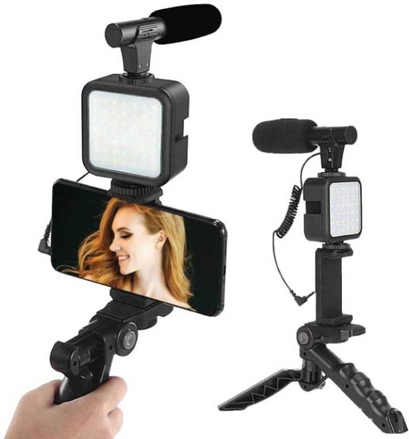 Rosario AY-49 Vlogging Camera Kit with Mic and Tripod - Image 2