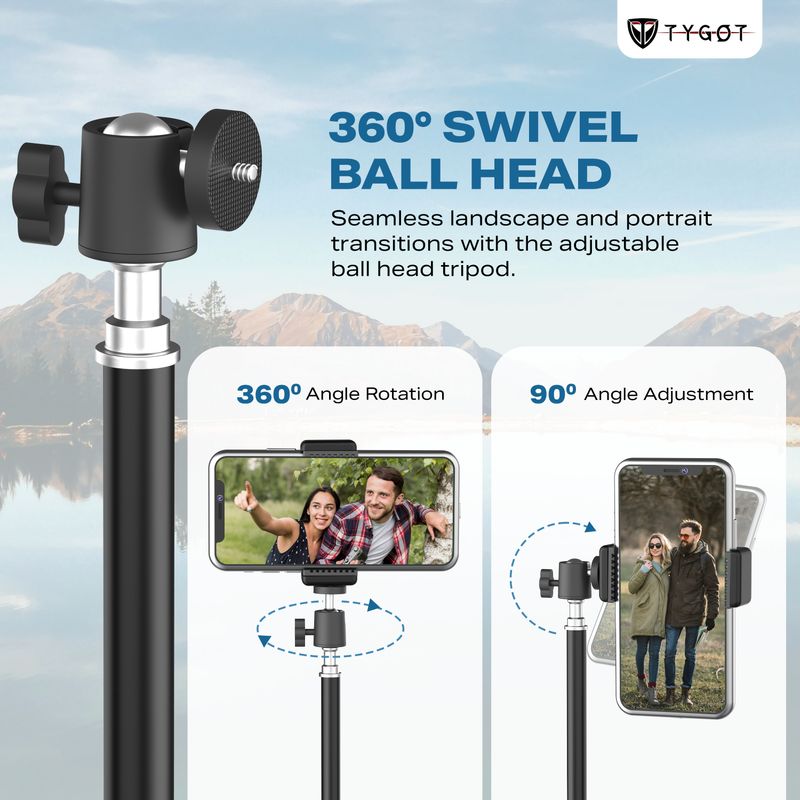 Tygot 7 Feet Aluminum Alloy Studio Tripod - Image 5