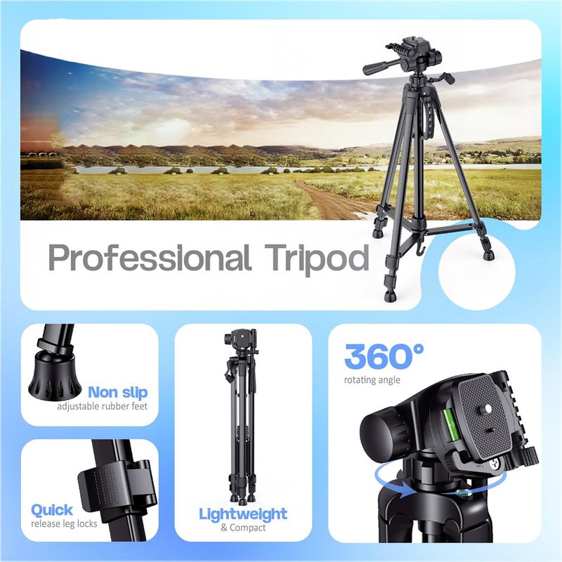 Wanzhow 3366 Tripod Stand for DSLR & Mobile - Image 4