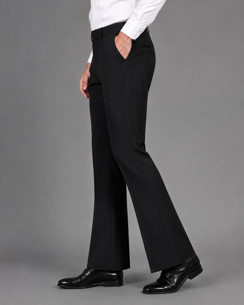 MVR Men Black Viscose Rayon Trousers - Image 4