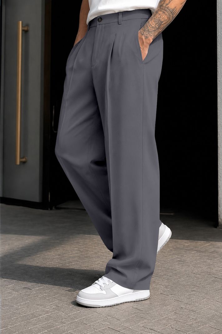 FTX Men Loose Fit Grey Lycra Trousers - Image 4