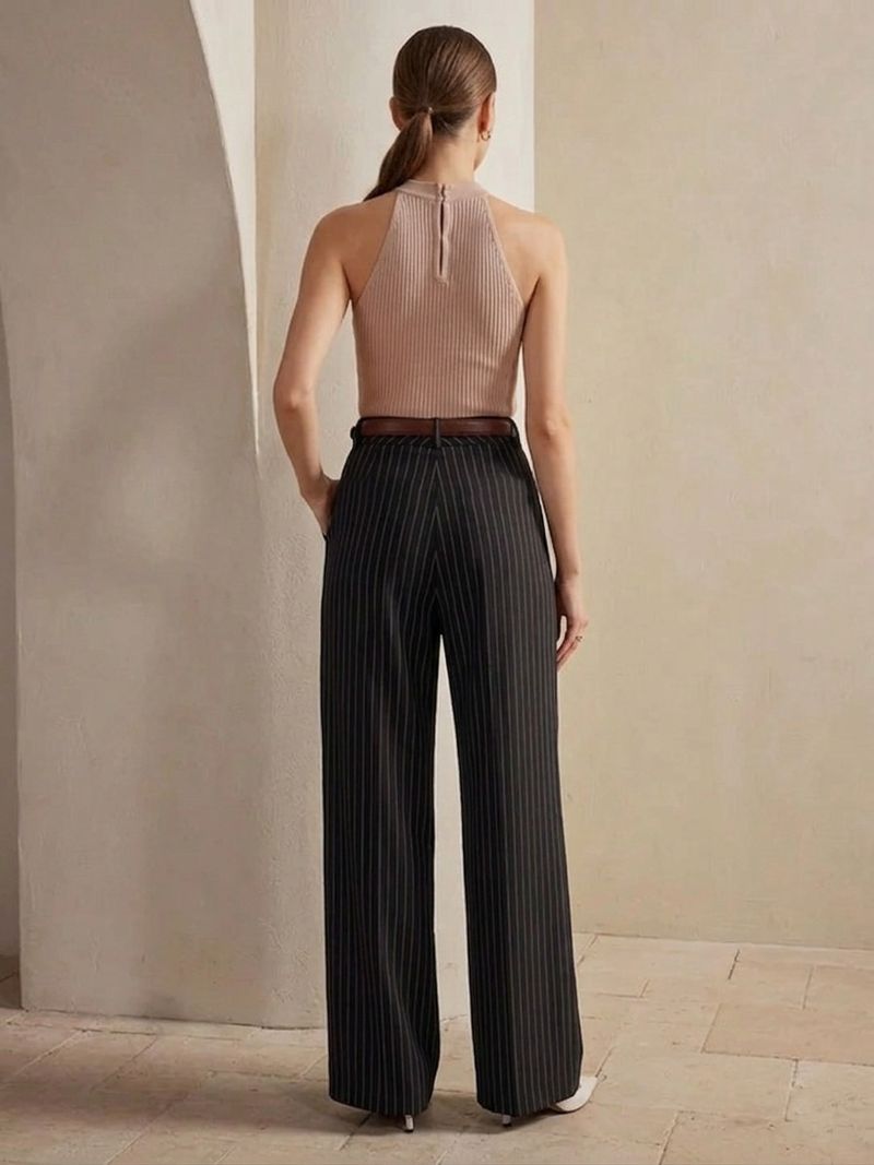 KOTTY Women Black Viscose Rayon Trousers - Image 4