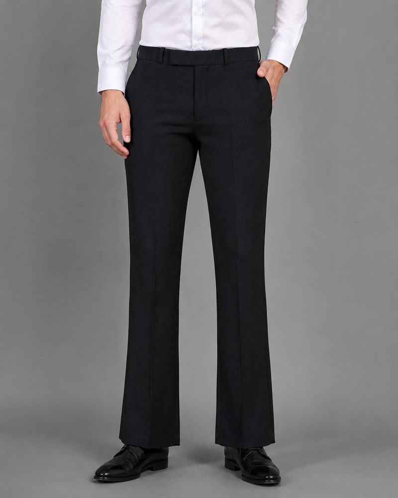 MVR Men Black Viscose Rayon Trousers - Image 2
