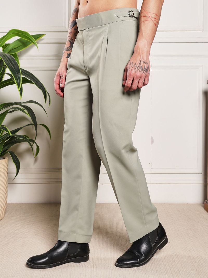 VASTRANU Men Loose Fit Grey Trousers - Image 4