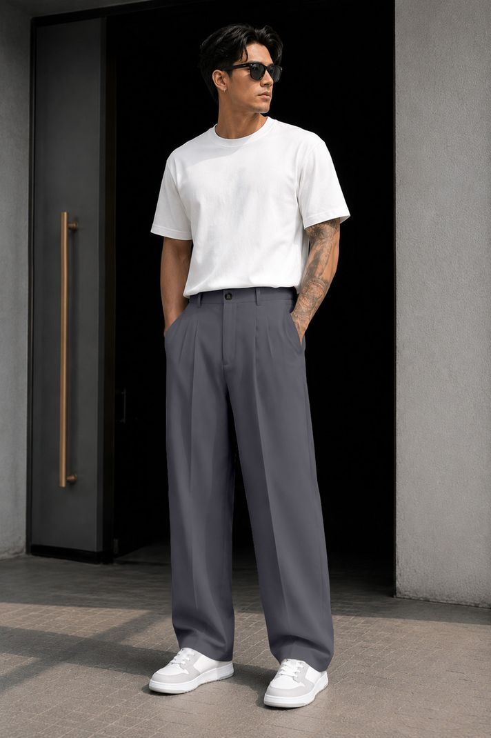 FTX Men Loose Fit Grey Lycra Trousers - Image 6