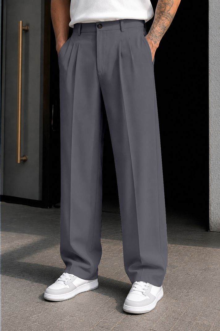 FTX Men Loose Fit Grey Lycra Trousers - Image 2