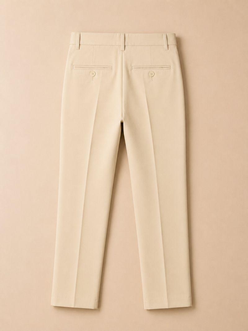 GANPATISULZ Men Slim Fit Beige Trousers - Image 3
