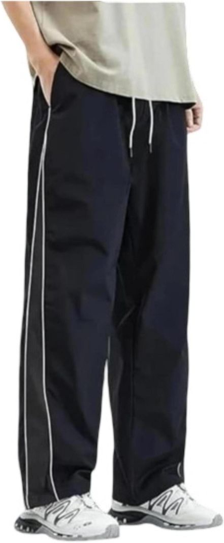 jocker Men's 2-Pack White, Black, Grey Polyester Trousers - Image 4