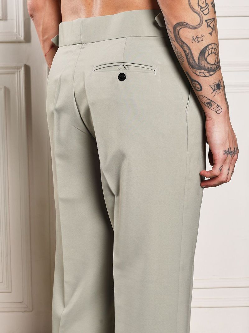 VASTRANU Men Loose Fit Grey Trousers - Image 6
