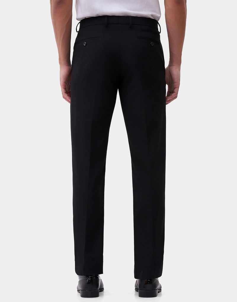 Blackberrys Men Slim Fit Black Polyester Trousers - Image 3