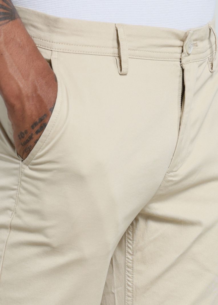 Peter England Men Relaxed Cream Cotton Trousers - Image 6