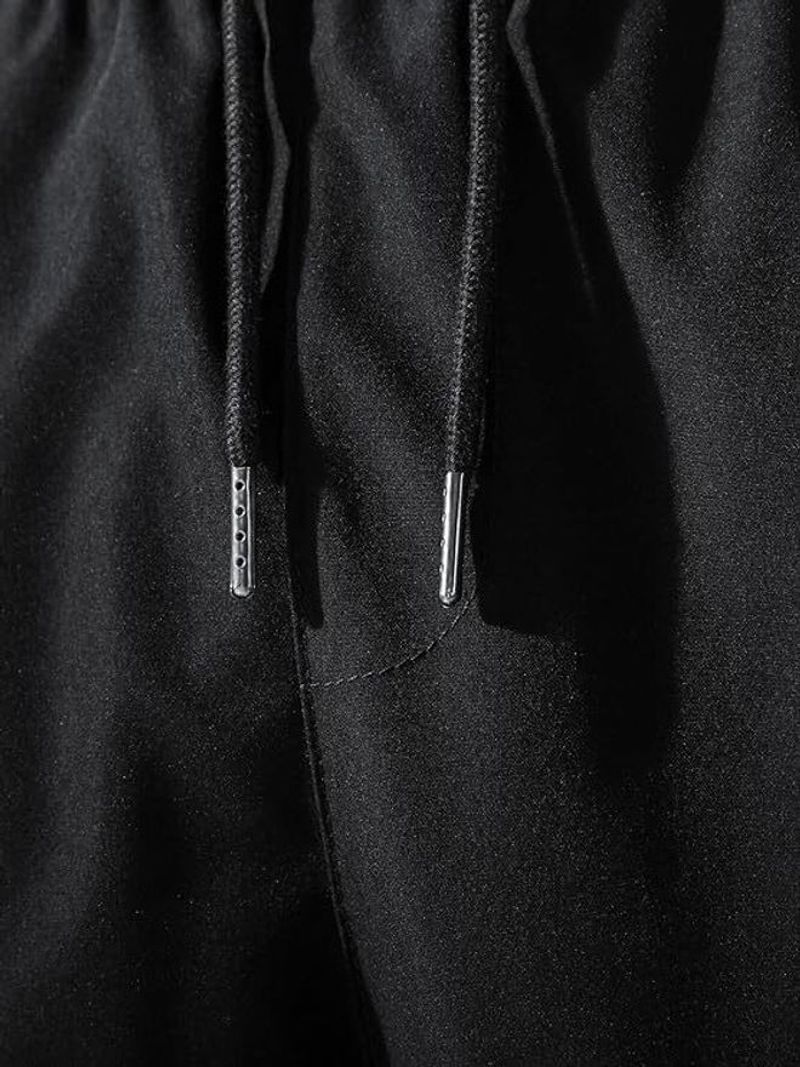 DISCODFASHINZ Men Solid Black Track Pants - Image 7