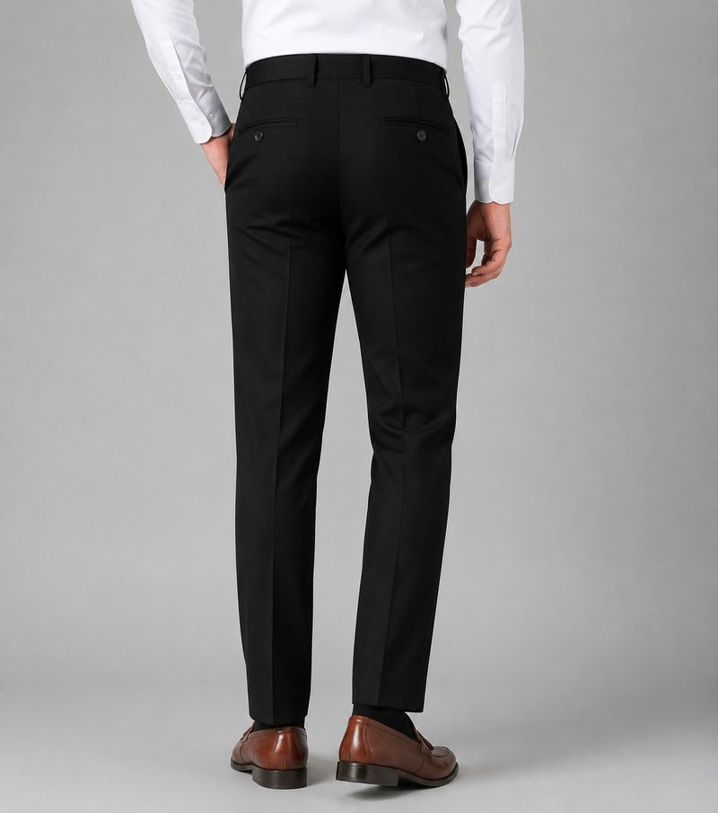 METRONAUT Men Black Cotton Blend Trousers - Image 3
