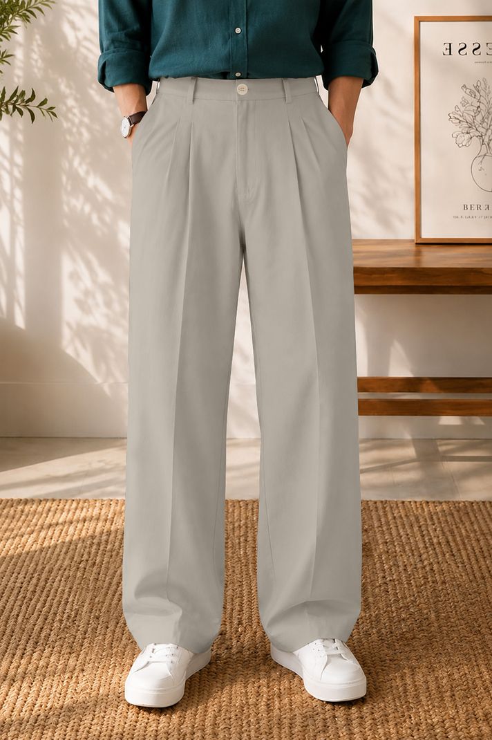 FTX Men Loose Fit Beige Trousers - Image 2