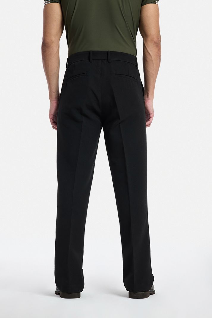 Snitch Men Straight Fit Black Polyester Trousers - Image 6