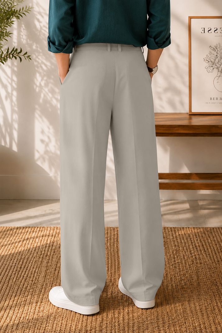FTX Men Loose Fit Beige Trousers - Image 4