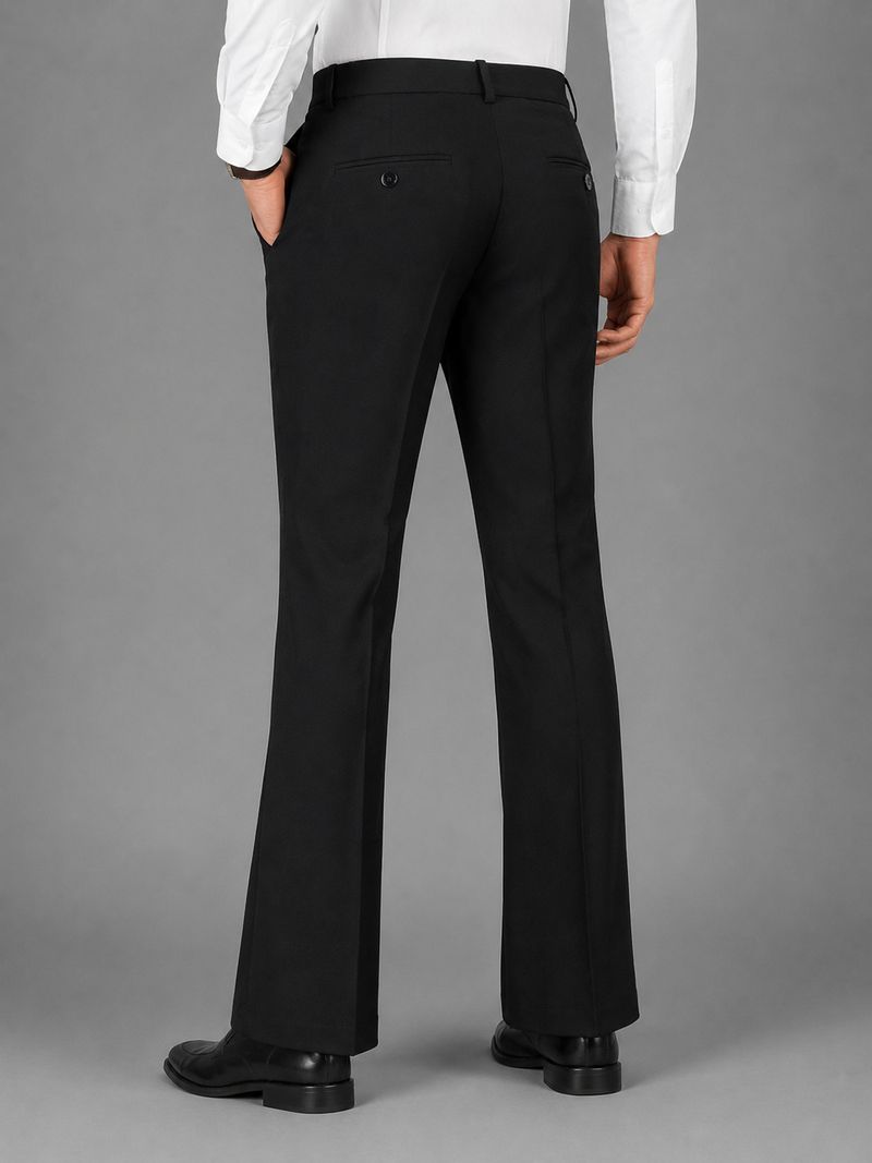 MVR Men Black Viscose Rayon Trousers - Image 3