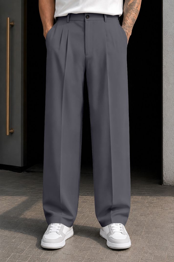 FTX Men Loose Fit Grey Lycra Trousers - Image 5