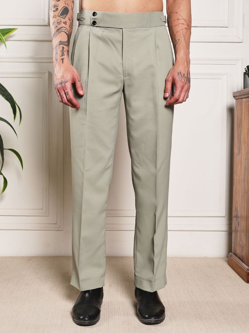 VASTRANU Men Loose Fit Grey Trousers - Image 2