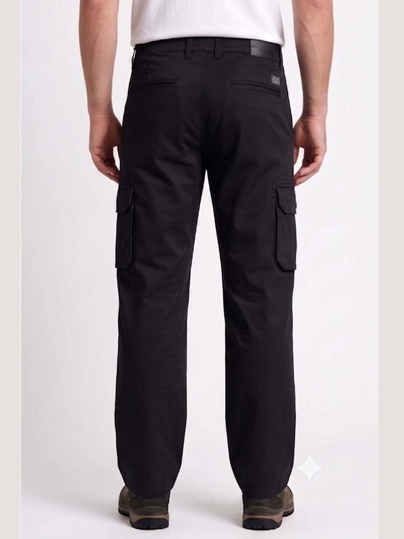 PANTOM Men Black Pure Cotton Trousers - Image 4