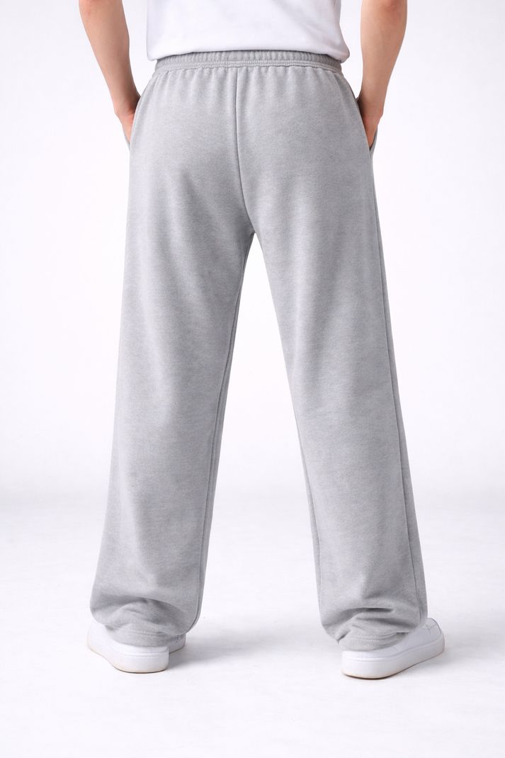 HUSTLEWELL Men Loose Fit Grey Trousers - Image 3