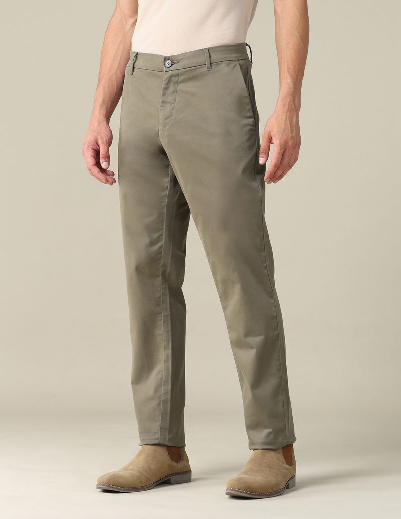 U.S. POLO ASSN. Men Slim Fit Brown Cotton Trousers - Image 5