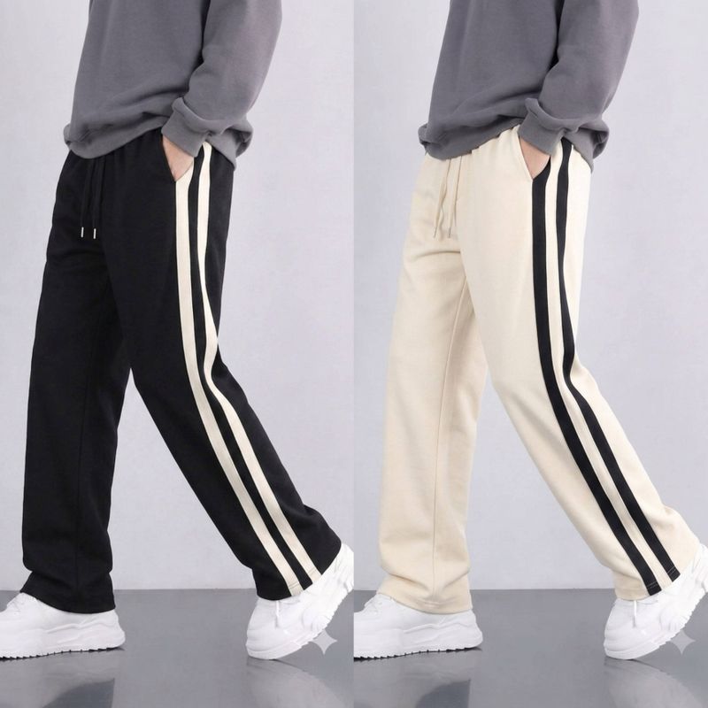 KEESUN Men 2-Pack Black, Beige Trousers - Image 2